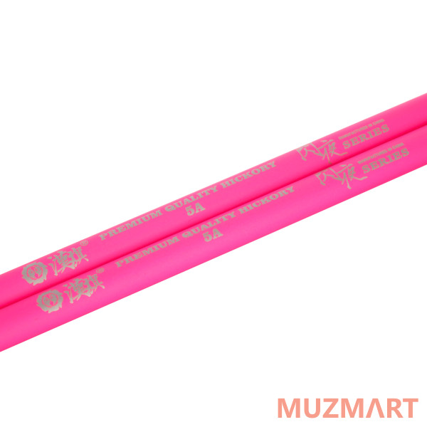 HUN 10101003002 Fluorescent Series 5A Барабанные палочки, розовые, орех гикори