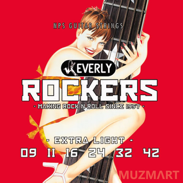 Everly 9009 Rockers Комплект струн для электрогитары, никелированные, 9-42