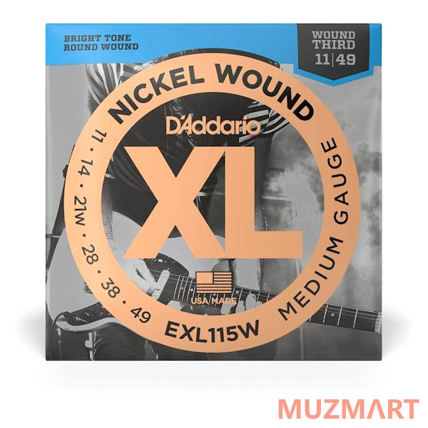 D'Addario EXL115W Струны для электрогитары 11-49