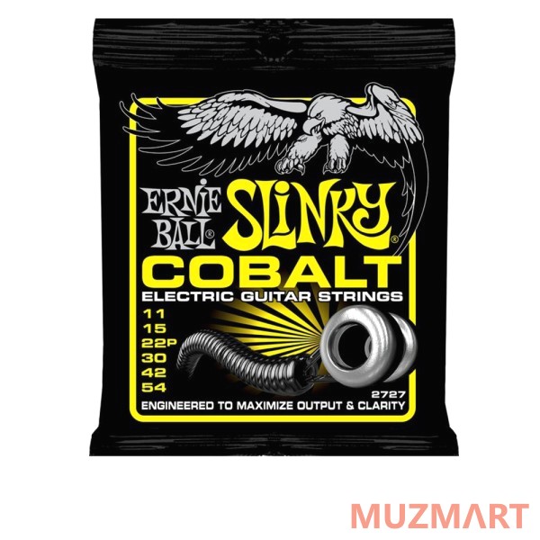 Ernie Ball 2727 Cobalt Electric Beefy, 11-54 Набор 6 струн для электрогитары