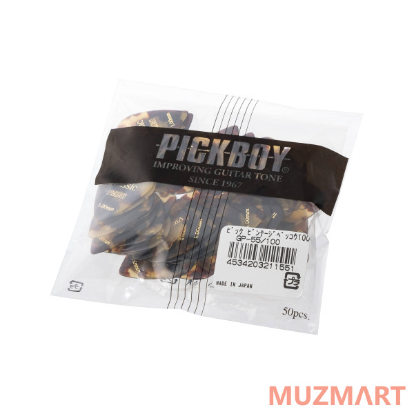 Pickboy GP-55/100 Celluloid Vintage Classic T-Shell Медиаторы 50шт