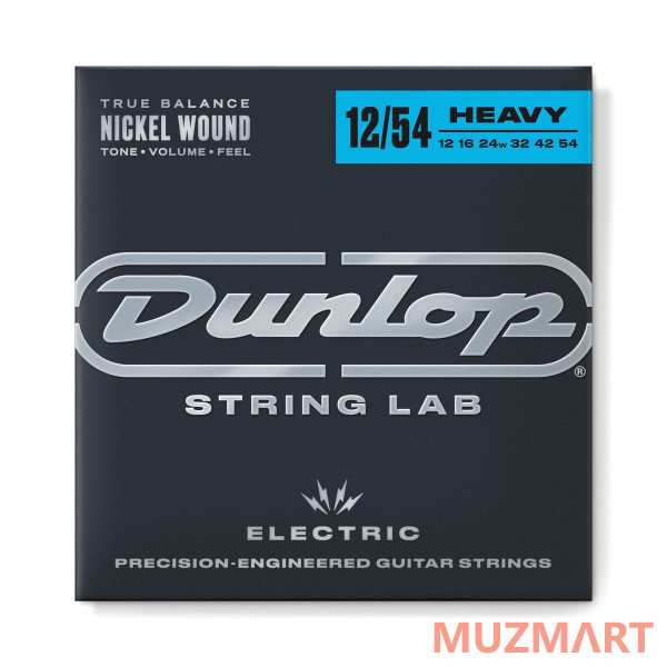 Dunlop DEN1254 Electric Nickel Performance+ Струны для электрогитары 12-54