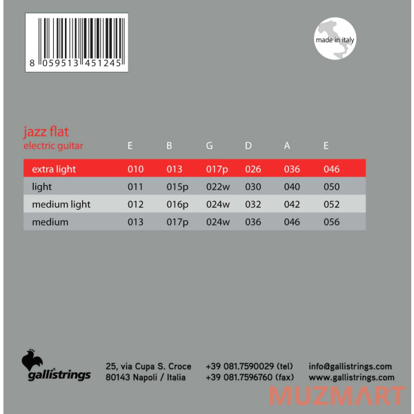 Galli Strings JF1046 струны для электрогитары
