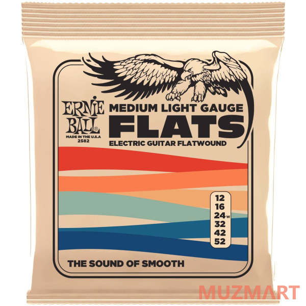 Ernie Ball 2582 Flatwound Medium Light 11-52 Струны для электрогитары