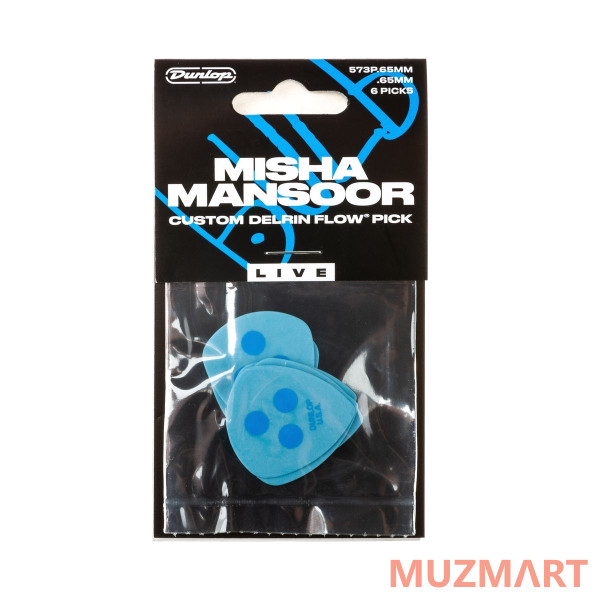 Dunlop 573P065MM Misha Mansoor Custom Delrin Flow 6Pack Медиаторы