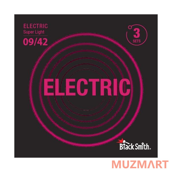 BlackSmith Electric Super Light 9/42 3 Sets Струны для электрогитары