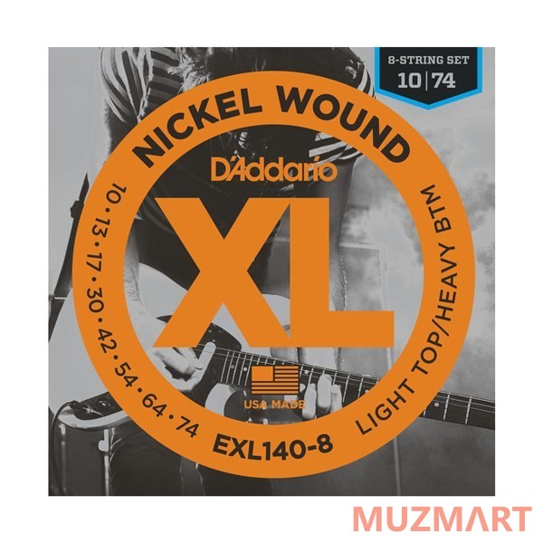 D'Addario EXL140-8 Струны для 8-ми струнной электрогитары