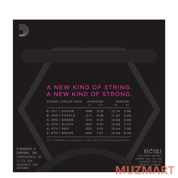D'Addario NYXL0942 Струны для электрогитары