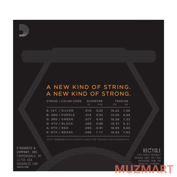 D'Addario NYXL1046 Струны для электрогитары