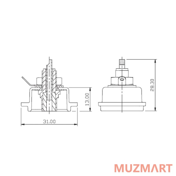 Neutrik NF2D-4 Панельный разъем RCA гнездо, тип-D, желтый изолятор