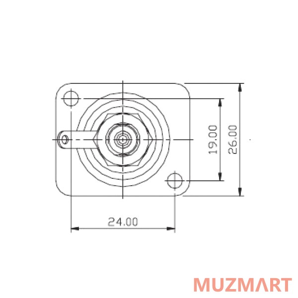 Neutrik NF2D-4 Панельный разъем RCA гнездо, тип-D, желтый изолятор