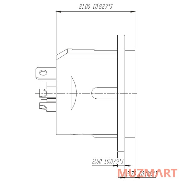 Neutrik NC4MD-L-1 Панельный разъем XLR male 4 контакта