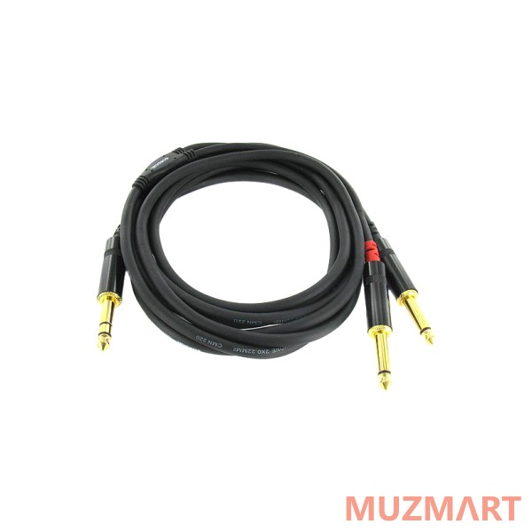 Cordial Cfy 3 VPP Кабель Jack стерео - 2xJack моно, 3м