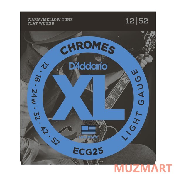 D'Addario ECG25 Light, 12-52 Струны для электрогитары