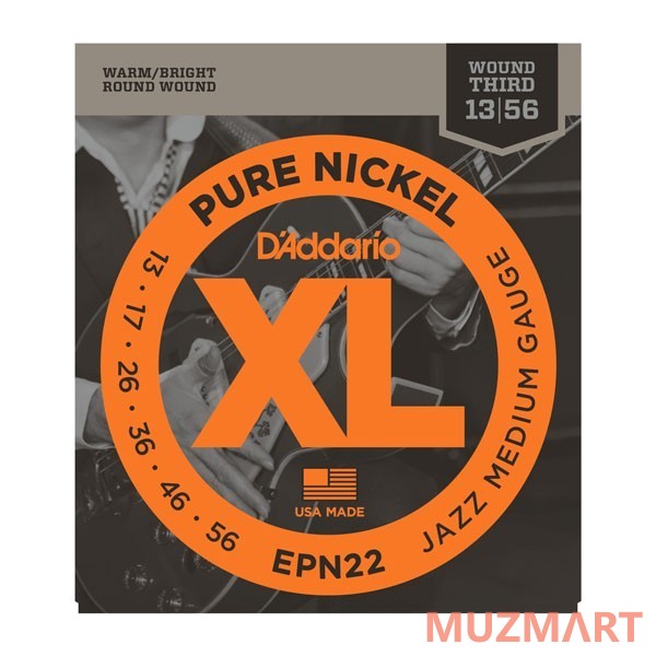 D'Addario EPN22 Jazz Medium 13-55 Струны для электрогитары
