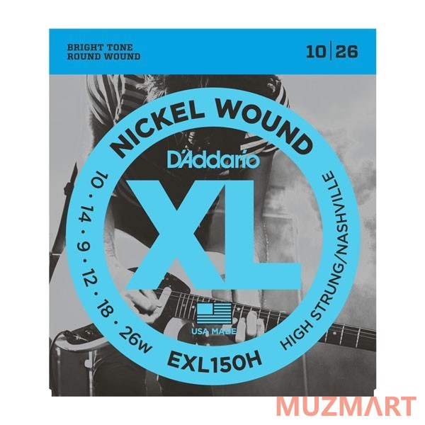 D'Addario EXL150H Струны верхние октавные для 12-струнной электрогитары