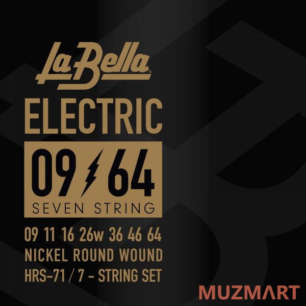 La Bella HRS-71 Струны для 7-стр. электрогитары, калибр 9-64