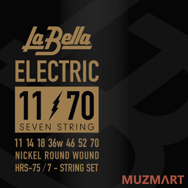 La Bella HRS-75 Струны для 7-стр. электрогитары, калибр 11-70