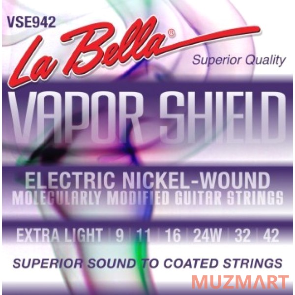 La Bella VSE942 Струны для электрогитары, Extra Light, 9-42
