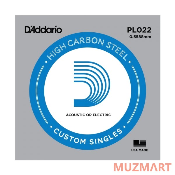 D'Addario PL022 Одиночная струна для акустической и электрогитары