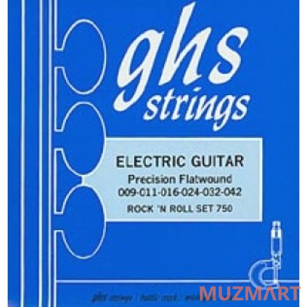 GHS STRINGS 750 PRECISION FLATWOUND Струны для электрогитары