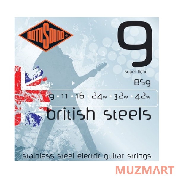 Rotosound BS9 STRINGS STAINLESS STEEL Струны для электрогитары