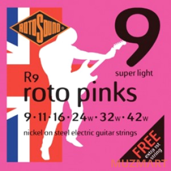 Rotosound R9 STRINGS NICKEL SUPER LIGHT Струны для электрогитары
