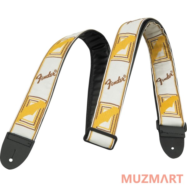 Fender 2` MONOGRAMMED WHITE/BROWN/YELLOW STRAP Ремень для гитары