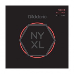 D'Addario NYXL1074 Струны для 8-струнной электрогитары, 10-74