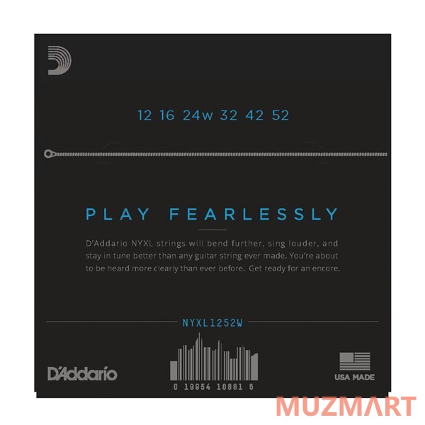 D'Addario NYXL1252W Струны для электрогитары, 12-52