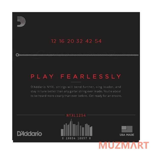 D'Addario NYXL1254 Heavy Струны для электрогитары, 12-54