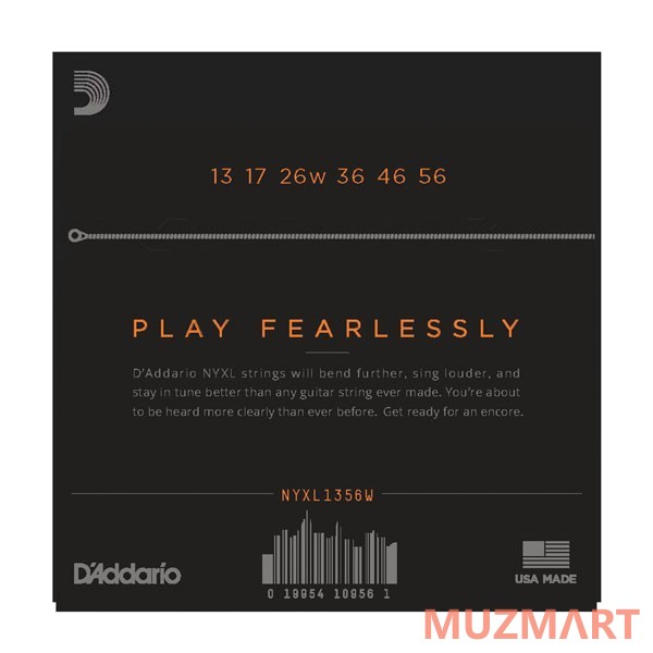 D'Addario NYXL1356W Medium Струны для электрогитары, 13-56