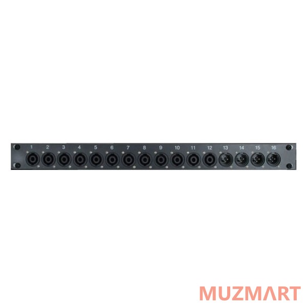 Roxtone RXX200 Панель 12 х Speakon (4-контактный) + 4 х XLR “папа” (3-х контактный)