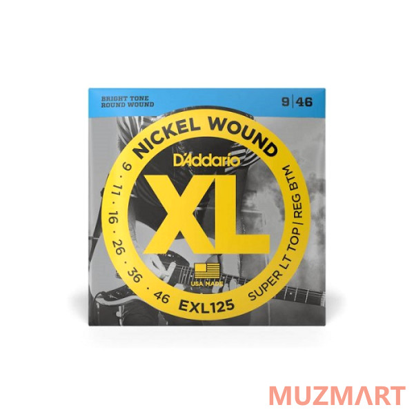 D'Addario EXL125-10P Струны для электрогитары (набор из 10 комплектов)