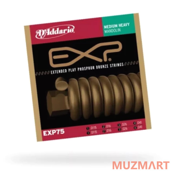 D'Addario EXP75 Coated Phosphor Bronze 11-41 Струны для мандолины