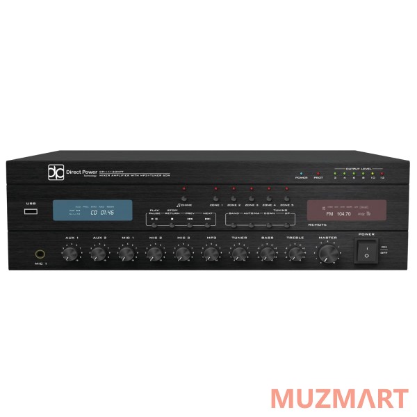 Direct Power Technology DP-1x120MPT Микшер/усилитель с MP3+FM/AMTuner