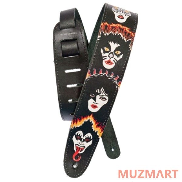 Planet Waves 25LK04 Кожаный гитарный ремень, Kiss Rock and Roll Over