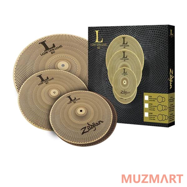 Zildjian LV348 L80 LOW VOLUME 13” HIHAT/14” CRASH/18” CRASH RIDE BOX SET Набор тарелок