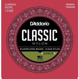 D'Addario EJ-27N 1/2 Normal Cтруны для уменьшенной 1/2 классической гитары, посеребренная медь