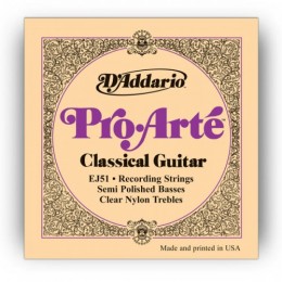 D'Addario EJ51 Hard Струны для классической гитары, шлифованные басы
