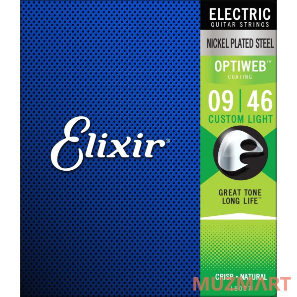 Elixir 19027 OPTIWEB CUSTOM LIGHT Струны для электрогитары