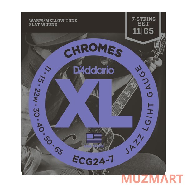 D'Addario ECG24-7 Jazz Light Струны для 7 струнной электрогитары