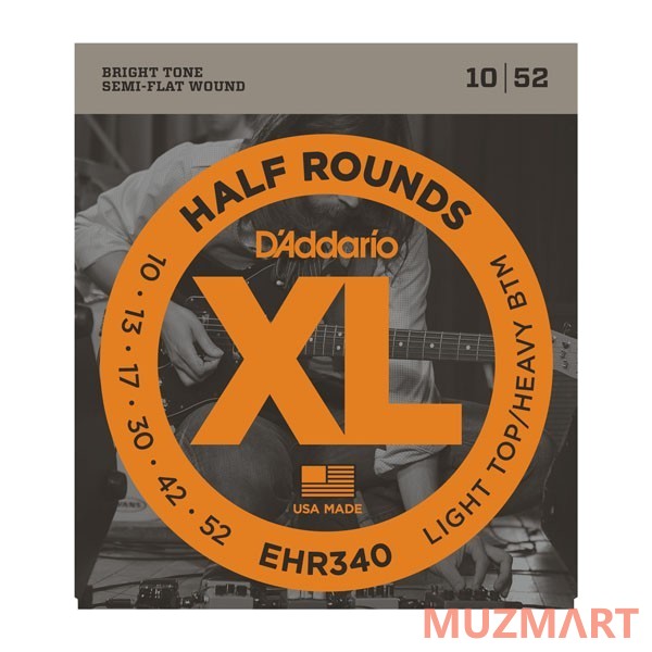 D'Addario EHR340 Light TOP/HEAVY Bottom Струны для электрогитары