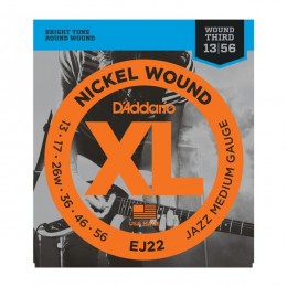 D'Addario EJ22 Jazz Medium Струны для электрогитары 13-56