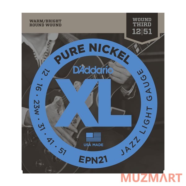 D'Addario EPN21 Jazz Light Струны для электрогитары