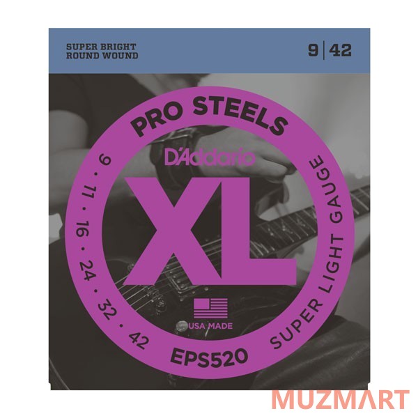 D'Addario EPS520 Super Light Струны для электрогитары 9-42