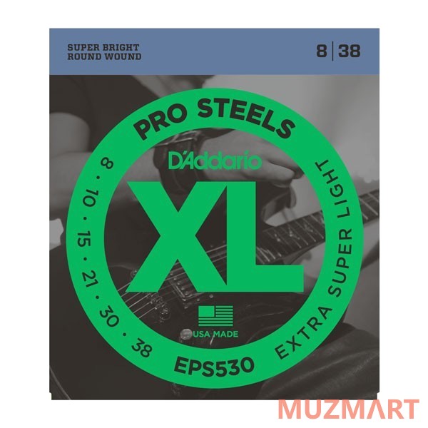 D'Addario EPS530 Extra Super Light Струны для электрогитары 8-38