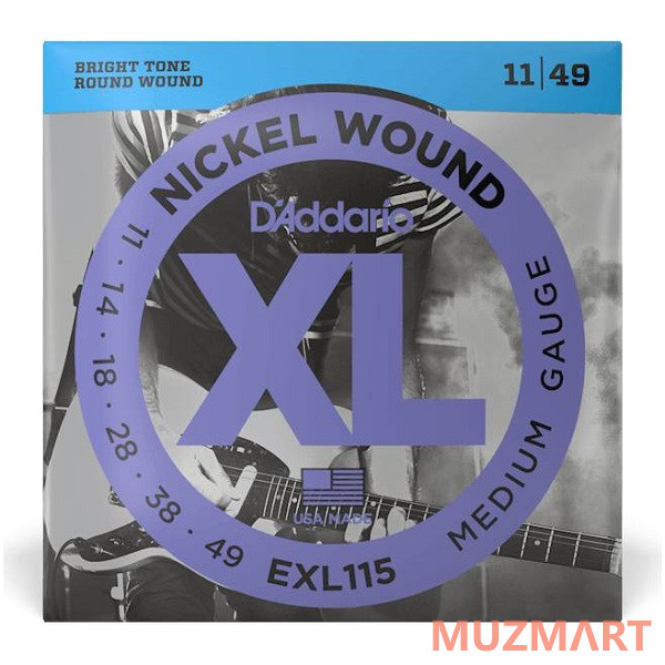 D'Addario EXL115 Струны для электрогитары 11-49