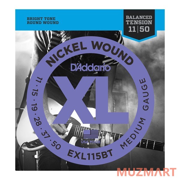 D'Addario EXL115BT Cтруны для электрогитары 11-50