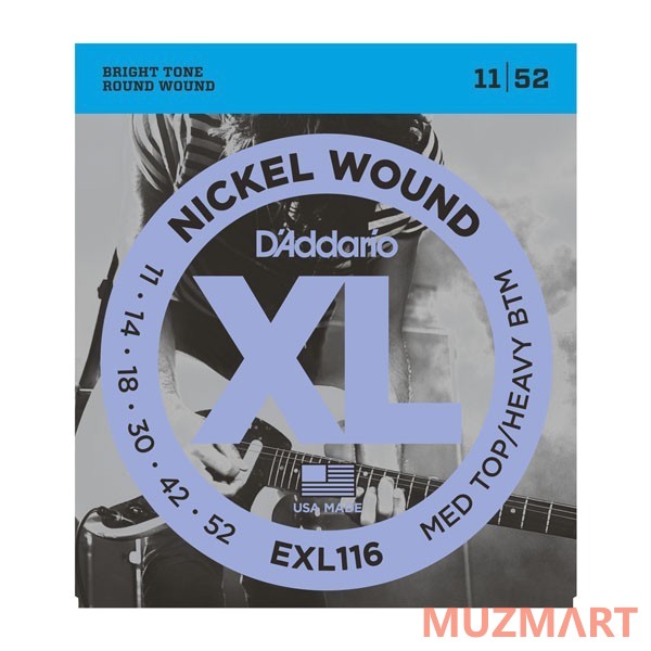 D'Addario EXL116 Струны для электрогитары 11-52